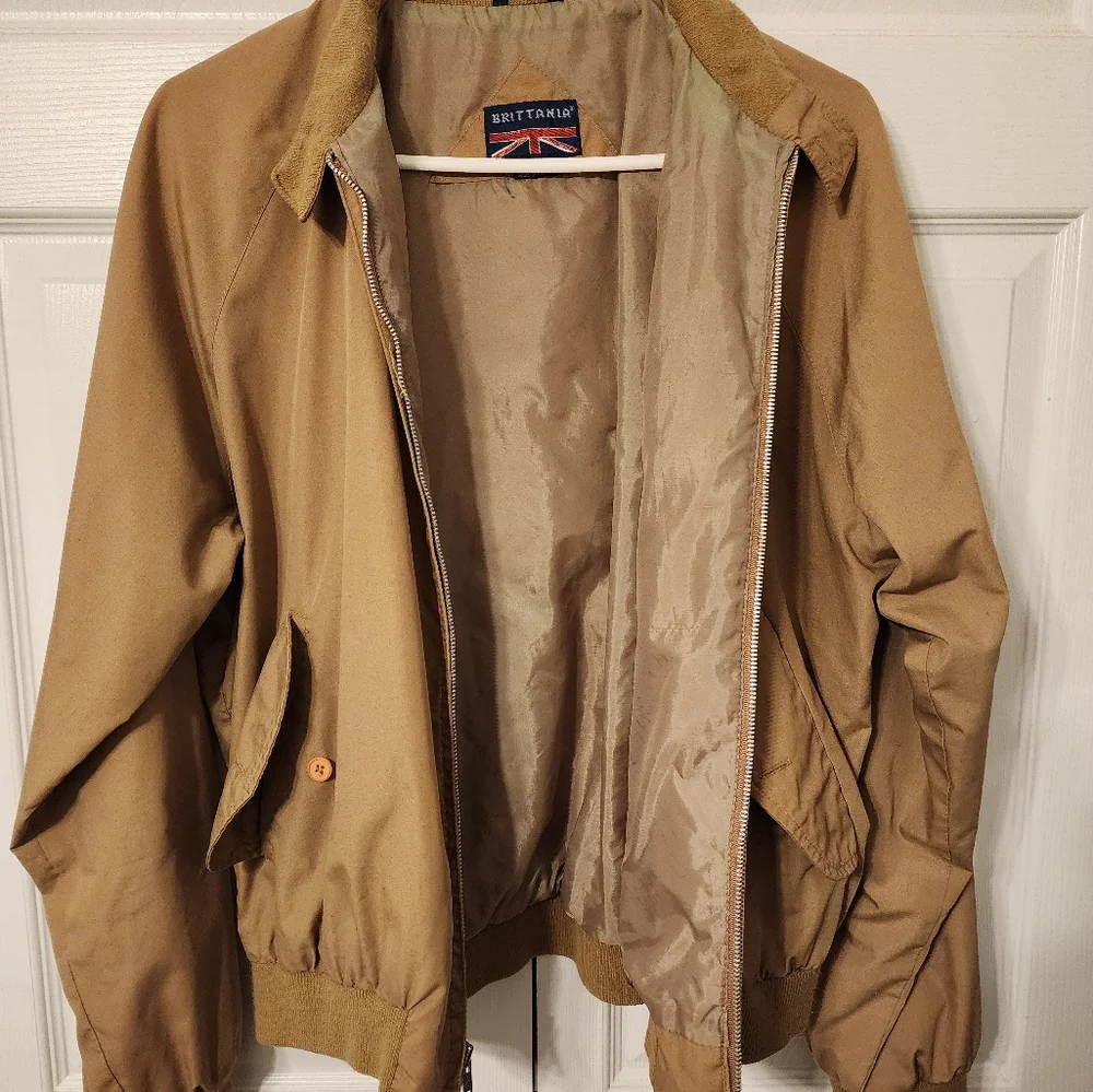 Vintage Brittania Westwind Jacket Men's Large Brown Lined Full Zip - Picture 5 of 10